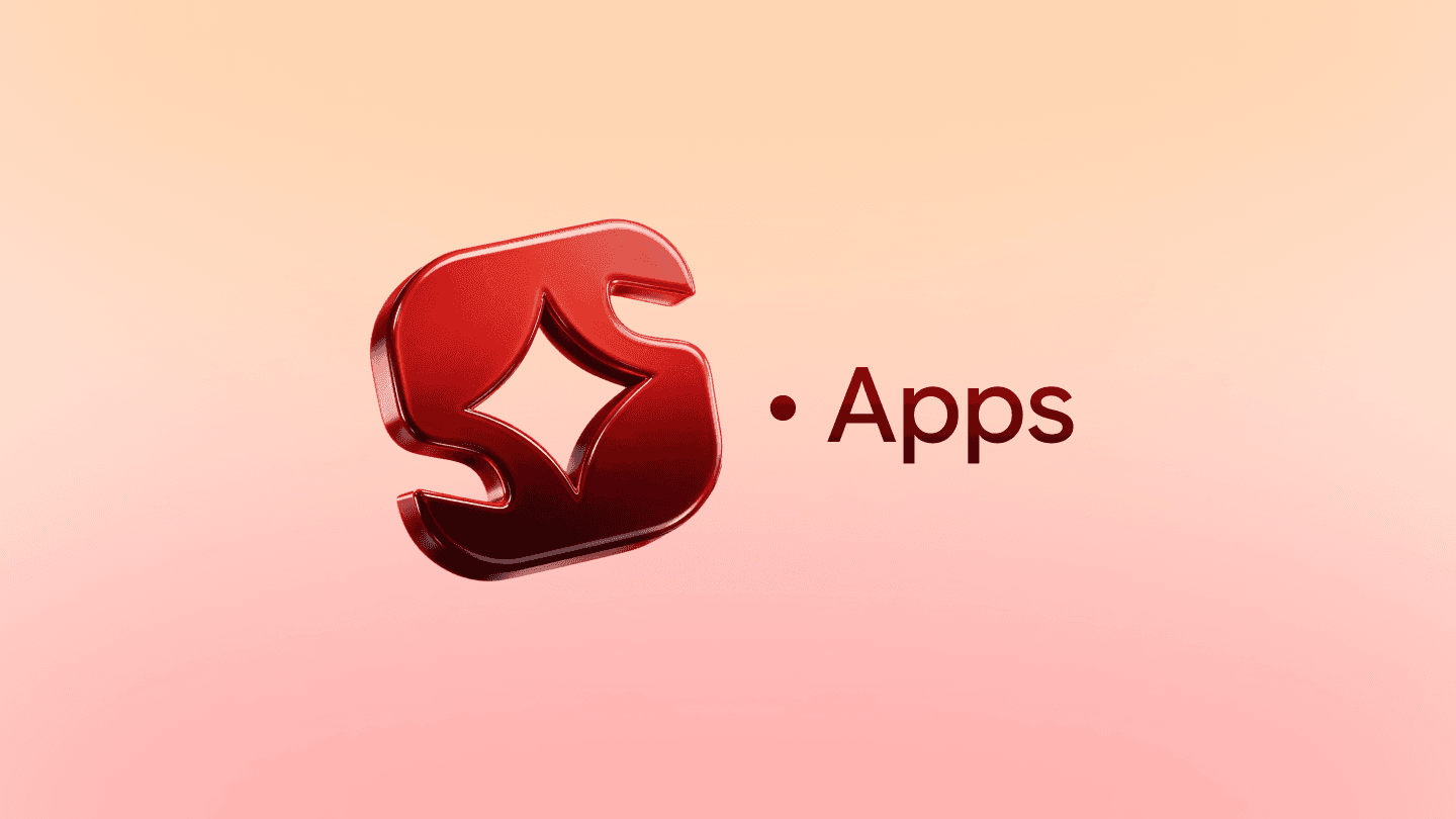 ImagineArt Apps logo, a red 3D emblem on a peach to pink gradient